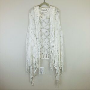 Cruise Club Knit Fringe Vest